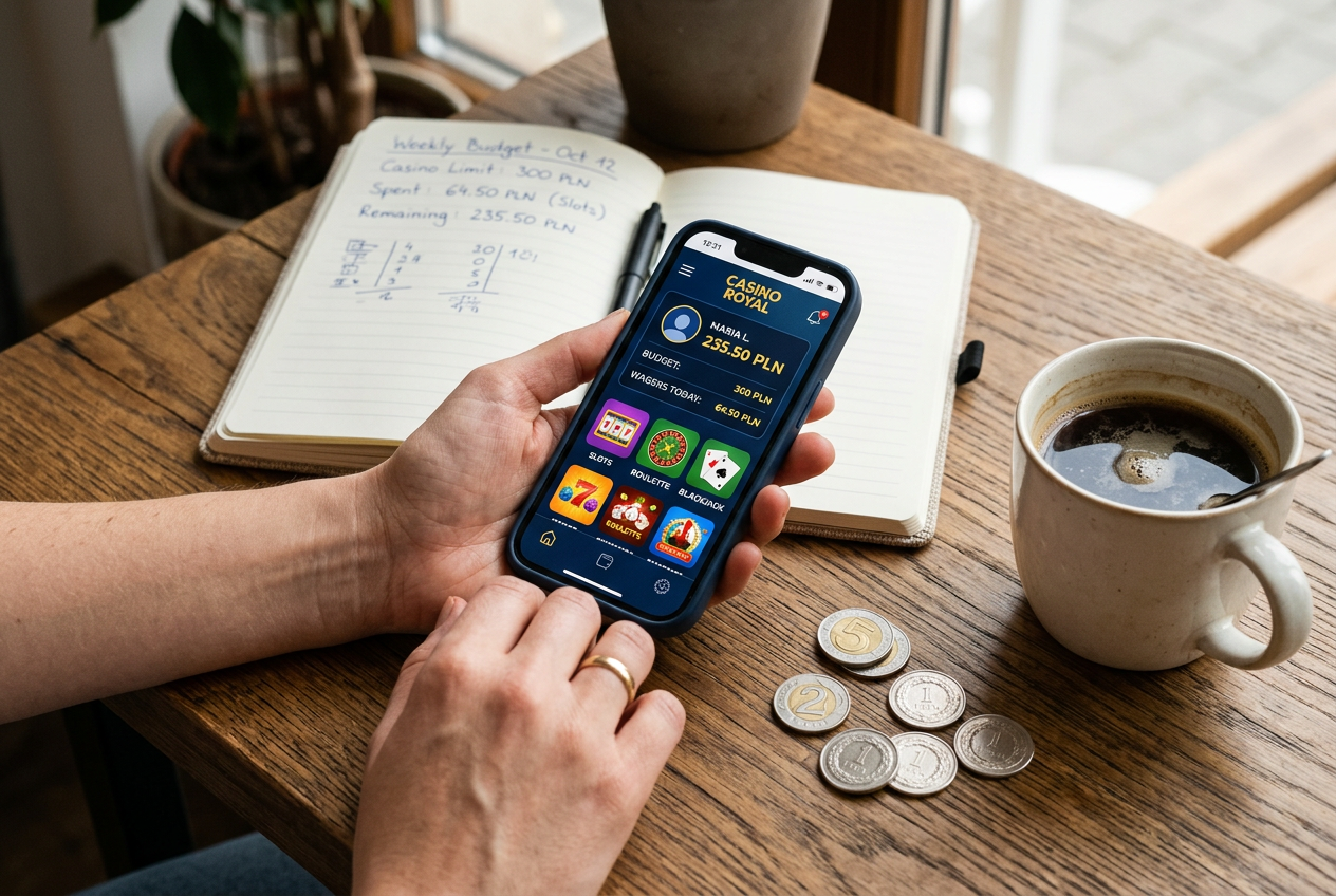 A person managing their finances with a small amount of money for leisure.
